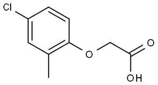 2-甲基-4-氯苯氧乙酸 结构式