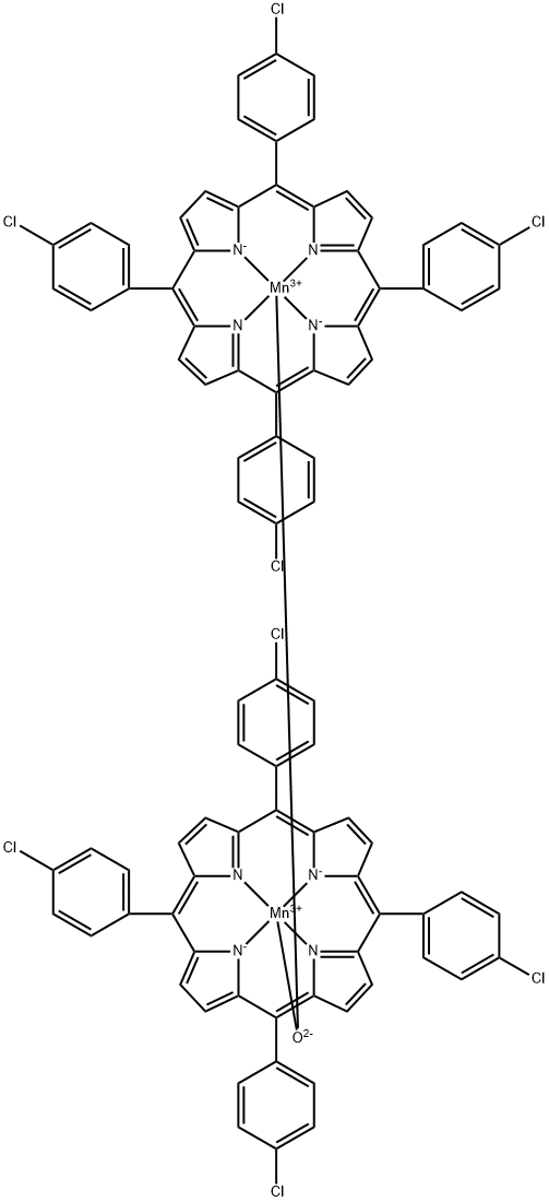 μ-氧-双四对氯苯基卟啉锰 结构式