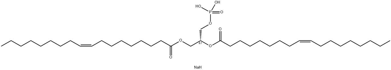 (Z)-(R)-3-(膦酰氧基)丙烷-1,2-二基二油酸酯单钠盐 结构式