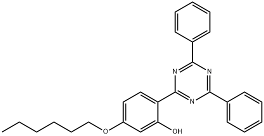 2-(4,6-二苯基-1,3,5-三嗪-2-基)-5-(己氧基)苯酚 结构式