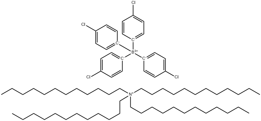 四(4-氯苯基)硼酸四(十二烷基)铵 结构式