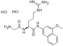 甘氨酰-精氨酰-4-甲氧基-β-萘胺二盐酸盐 结构式
