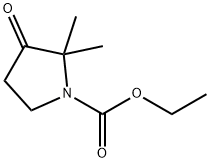 2,2-二甲基-3-氧代吡咯烷-1-羧酸乙酯 结构式