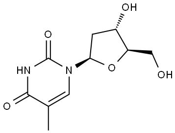 β-胸苷 结构式