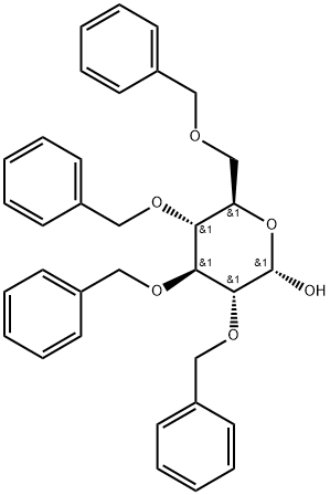 2,3,4,6-四-O-苄基-D-吡喃葡萄糖 结构式