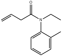 N-乙基-N-(2-甲基苯基)-3-丁烯酰胺 结构式