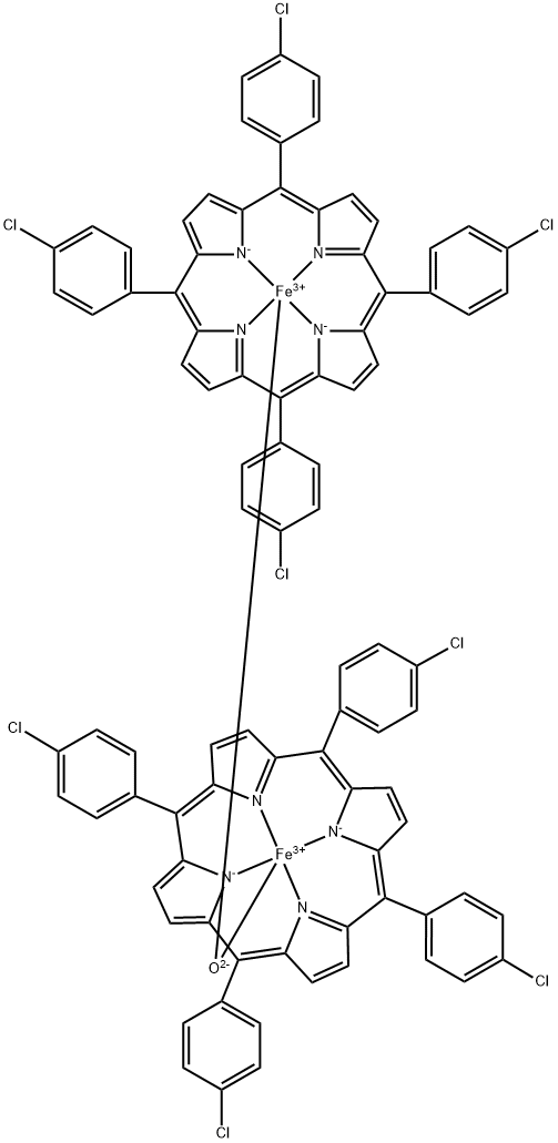 μ-氧-双四对氯苯基卟啉铁 结构式