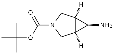 Endo-6-氨基-3-氮杂双环[3.1.0]己烷-3-羧酸叔丁酯 结构式