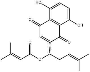 β,β-二甲基丙烯酰阿卡宁 结构式