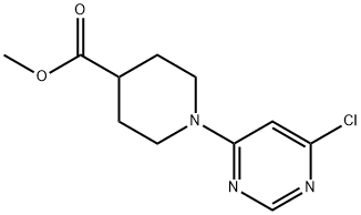 1-(6-氯嘧啶-4-基)哌啶-4-羧酸甲酯 结构式