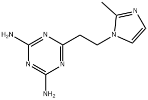 2,4-二氨基-6-[2-(2-甲基-1-咪唑基)乙基]-1,3,5-三嗪 结构式