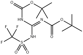 1,3-二叔丁氧羰基-2-(三氟甲磺酰基)胍 结构式