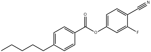 4-戊基苯甲酸4-氰基-3-氟苯酯 结构式