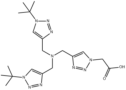 2-[4-({双[(1-叔丁基-1H-1,2,3-三唑-4-基)甲基]氨基}甲基)-1H-1,2,3-三唑-1-基]乙酸 结构式