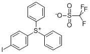 (4-碘苯基)二苯基锍三氟甲基磺酸盐 结构式