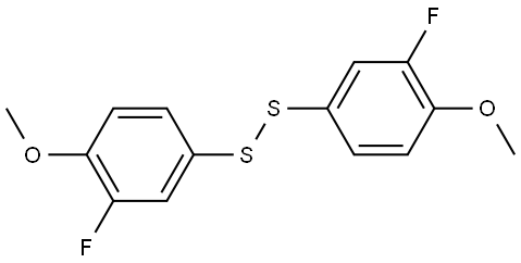 1,2-双(3-氟-4-甲氧基苯基)二硫烷 结构式