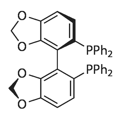 (R)-(+)-5,5'-双(二苯基膦)-4,4'-二-1,3-苯并二茂 结构式
