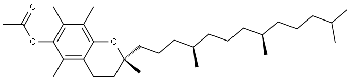 D-α-生育酚醋酸酯 结构式