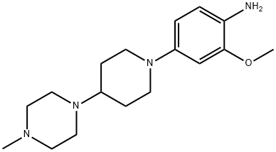 2-甲氧基-4-[4-(4-甲基-1-哌嗪基)-1-哌啶基]苯胺盐酸盐 结构式