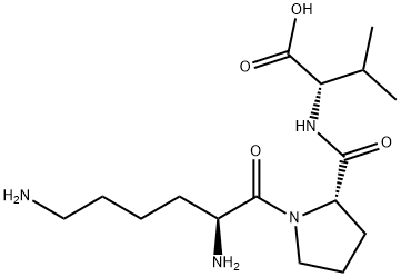 L-赖氨酰-L-脯氨酰-L-缬氨酸 结构式