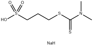 N,N-二甲基二硫代甲酰胺丙烷磺酸钠 结构式