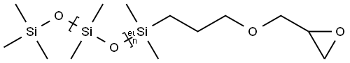 聚(二甲基硅氧烷),单缩水甘油醚封端 结构式
