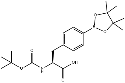 Boc-4-频哪醇硼酸酯-L-苯丙氨酸 结构式