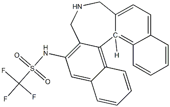 N-[(11bS)-4,5-二氢-3H-二萘并[2,1-c:1',2'-e]氮杂卓-2-基]三氟甲磺酰胺 结构式