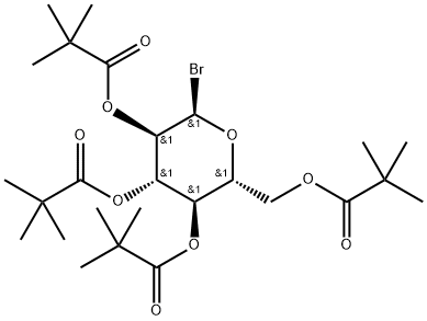 2,3,4,6-O-四特戊酰基-α-D-溴代吡喃葡萄糖 结构式