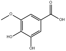 3,4-二羟基-5-甲氧基苯甲酸 结构式