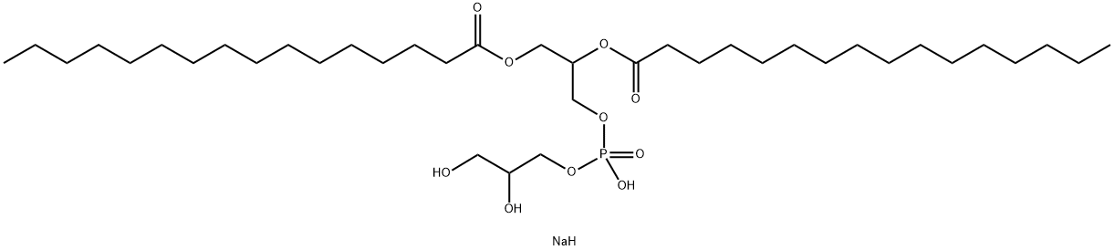 1,2-二棕榈酰基磷脂酰(1-丙三醇)钠盐 结构式