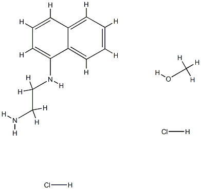 N-(1-萘基)乙二胺二盐酸盐单甲醇盐 结构式