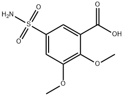 2,3-二甲氧基-5-氨磺酰苯甲酸 结构式