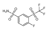 3-(三氟甲磺酰基)-4-氟苯磺酰胺 结构式