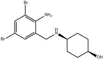 顺式-4-((2-氨基-3,5-二溴苄基)氨基)环己醇 结构式