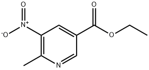 6-甲基-5-硝基烟酸乙酯 结构式