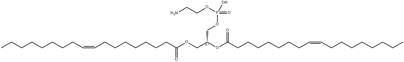 1,2-二油酰-sn-甘油-3-磷酸乙醇胺 结构式