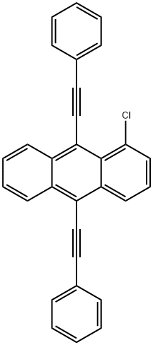 1-氯-9,10-双(苯乙炔基)蒽 结构式