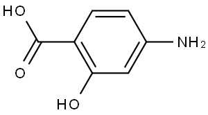 4-氨基水杨酸 结构式