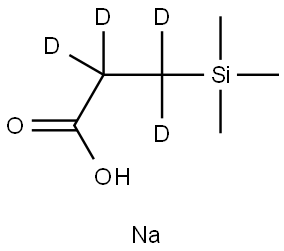 3-(三甲基硅基)氘代丙酸钠 结构式