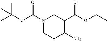 N-Boc-4-胺基哌啶-3-甲酸乙酯 结构式