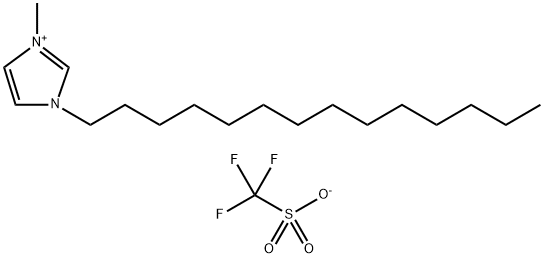 1-十四烷基-3-甲基咪唑三氟甲磺酸盐 结构式