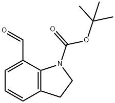 N-Boc-吲哚啉-7-甲醛 结构式