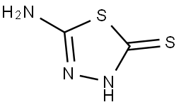 2-氨基-5-巯基-1,3,4-噻二唑 结构式