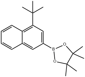 2-(4-(叔丁基)萘-2-基)-4,4,5,5-四甲基-1,3,2-二氧硼杂环戊烷 结构式