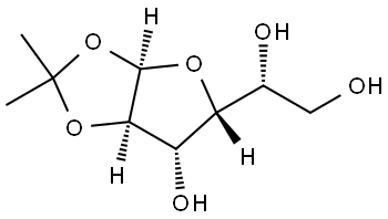1,2-O-异亚丙基-D-呋喃葡萄糖 结构式