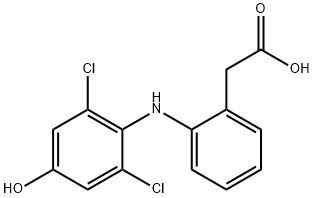 4′-羟基双氯芬酸 结构式
