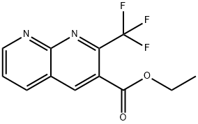 2-(三氟甲基)-1,8-萘啶-3-羧酸乙酯 结构式