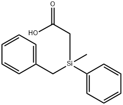 (-)-苄甲苯基硅基乙酸 结构式