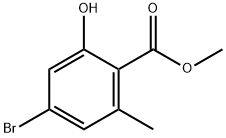 4-溴-2-羟基-6-甲基苯甲酸甲酯 结构式